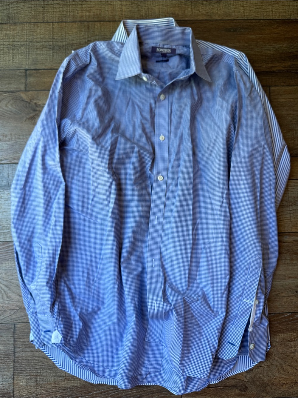 Bonobos Men’s Blue Striped & Microcheck Dress Shirts - Picture 7 of 7